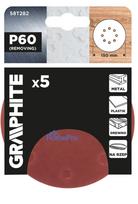 velcro padai - „Velcro“ šlifavimo diskai 150 mm, p60, 5 vnt, su 8 skylėmis - 7 nuotrauka