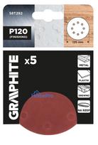 velcro padai - „Velcro“ šlifavimo diskai 125 mm, P120, 5 vnt, su 8 skylėmis - 7 nuotrauka
