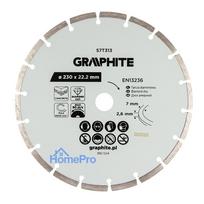 segmentine - Graphite Deimantinis segmentinis pjovimo diskas TOP-57T313, 230 x 22,2 mm, sausam pjovimui - 2 nuotrauka