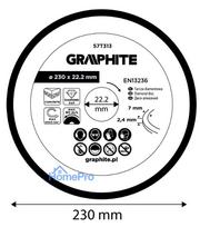 segmentine - Graphite Deimantinis segmentinis pjovimo diskas TOP-57T313, 230 x 22,2 mm, sausam pjovimui - 8 nuotrauka