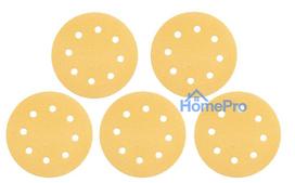 velcro padai - Šlifavimo popierius su lipduku 180 mm, K80, 5 vnt, su 8 skylutėmis šlifuokliui 59G263 - 5 nuotrauka