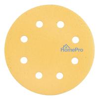 velcro padai - Šlifavimo popierius su lipduku 180 mm, K120, 5 vnt, su 8 skylutėmis šlifuokliui 59G263 - 8 nuotrauka