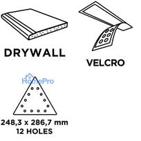 velcro padai - Velcro šlifavimo popierius K180, trikampis su 12 skylių, 5vnt šlifuokliui 59G264 - 8 nuotrauka