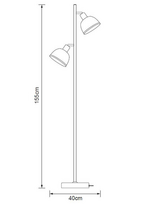 torseras senukai - Toršeras Okko Corbo R6322001-2F, 15 W, E27, aukso sp. - 2 nuotrauka