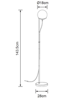 torseras senukai - Toršeras Domoletti Bora T22044-1F, 15 W, E14, juoda sp. - 2 nuotrauka
