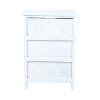 3 stalciu komoda - Komoda MIHKLI, balta (White) - 2 nuotrauka
