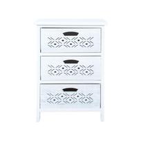 3 stalciu komoda - Komoda MIHKLI, balta (White) - 3 nuotrauka