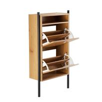 baldai spinteles spinta - Batų spintelė Home4you Aalborg, ąžuolo, 55.6 cm x 26 cm x 91.5 cm - 3 nuotrauka