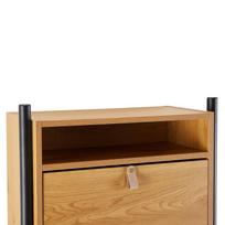 baldai spinteles spinta - Batų spintelė Home4you Aalborg, ąžuolo, 55.6 cm x 26 cm x 91.5 cm - 5 nuotrauka