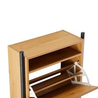baldai spinteles spinta - Batų spintelė Home4you Aalborg, ąžuolo, 55.6 cm x 26 cm x 91.5 cm - 7 nuotrauka