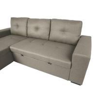 kampine sofa lova - Kampinė sofa - lova Home4you Carita, smėlio, 240 x 90 cm x 94 cm - 3 nuotrauka