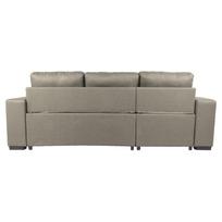kampine sofa lova - Kampinė sofa - lova Home4you Carita, smėlio, 240 x 90 cm x 94 cm - 4 nuotrauka