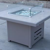 lauko zidiniai - Lauko stalas Rio, pilka sp./smėlio sp., 110 cm x 110 cm x 66 cm - 2 nuotrauka