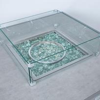 lauko zidiniai - Lauko stalas Rio, pilka sp./smėlio sp., 110 cm x 110 cm x 66 cm - 5 nuotrauka