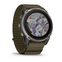 bandai - Garmin Enduro 4 Titanium Dark Olive ComfortFit Fabric Band - 3 nuotrauka