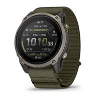 bandai - Garmin Enduro 4 Titanium Dark Olive ComfortFit Fabric Band - 4 nuotrauka