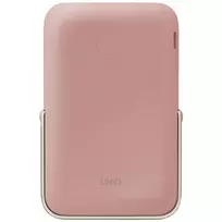 pink powerbank - UNIQ Hoveo, 5000mAh, 20W, USB-C, Wireless Magnetic, rožinis - 2 nuotrauka