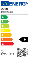 led lemputes e14 - Avide LED lemputė, E14, G45, 4.5W (=40W), 4000K, 470 lm - 2 nuotrauka