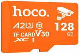 atminties kortele v30 - Hoco microSD 128GB Class10 UHS-I U3 V30 A2 Oranžinė (Orange) - 3 nuotrauka