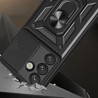 galaxy ring ziedas - Hybrid Armor Camshield with Camera Cover and Metal Ring for Samsung Galaxy S25 - Black - 7 nuotrauka