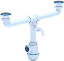Ani Plast Dvigubas sifonas su skalbimo mašinos jungtimi 1 1/2 x 40-50 mm (8193873)