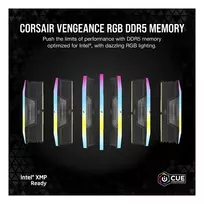 corsair vengeance 32gb - Corsair Vengeance RGB DDR5 32GB (2x16GB) 6400MHz CL36 Juodas (Black) - 6 nuotrauka