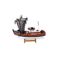 kolekciniai modeliukai - Lean Toys kolekcinis dekoratyvinis žvejybos laivas su tinklu 38x31 cm - 2 nuotrauka