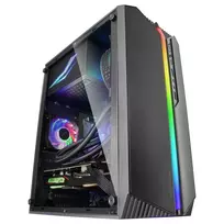 pc argb - Kompiuterio korpusas Mars Gaming MC-S1, skaidri/juoda - 4 nuotrauka