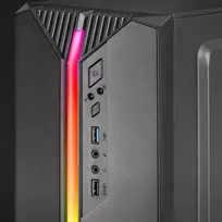 pc argb - Kompiuterio korpusas Mars Gaming MC-S1, skaidri/juoda - 5 nuotrauka