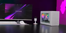 zaidimai pc - Stacionarus kompiuteris Mars Gaming MCXPSW mATX itin kompaktiškas žaidimų kompiuterio korpusas su tinklelio ir stiklo panele - 5 nuotrauka