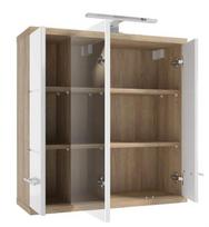 spintele 70 - Pakabinama vonios spintelė Deftrans Bari E70, ąžuolo spalvos/balta (Oak/White) - 2 nuotrauka