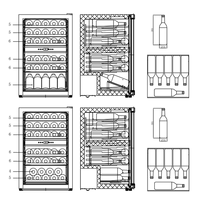 vyno saldytuvas buteliu - Scandomestic SV 452 B, SV452B, 39 buteliai - 3 nuotrauka
