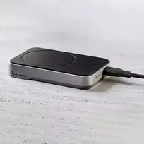 powerbank magsafe - ALOGIC Matrix, 5000mAh, MagSafe, juodas (black) - 3 nuotrauka