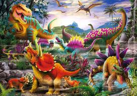 dinozauras rex - Dėlionė Ravensburger T-Rex Terror 05160, 35 vnt. - 2 nuotrauka