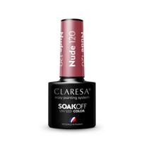 uv nagu lakas - Claresa Soak Off UV/LED Nude hibridinis nagų lakas 120 5g - 2 nuotrauka