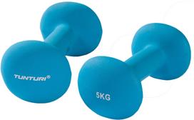 neoprenas - Neopreniniai hanteliai TUNTURI Neoprene 2x 5 kg Mėlyni (Blue) - 1 nuotrauka