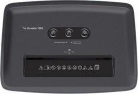 dokumentu smulkintuvas naikiklis - Hewlett Packard (HP) Popieriaus Smulkintuvas - HP Pro Smulkintuvas 10MC Mikro-Pjūvio P-5 10 Lapų Tamsiai Pilkas - 3 nuotrauka