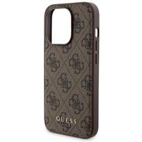 iphone 15 pro max magsafe - Guess 4G Metal Logo dėklas su Powerbank MagSafe 5000mAh iPhone 15 Pro - Rudas (Brown) - 2 nuotrauka