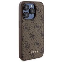 iphone 15 pro max magsafe - Guess 4G Metal Logo dėklas su Powerbank MagSafe 5000mAh iPhone 15 Pro - Rudas (Brown) - 3 nuotrauka