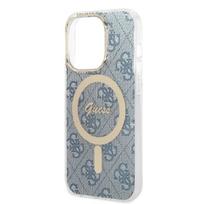 iphone 14 pro max ikroviklis - Apple iPhone 14 Pro Max Guess dėklas 4G Print MagSafe   Belaidis Įkroviklis (GUBPP14LH4EACSB) mėlynos spalvos - 3 nuotrauka