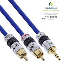 3.5 mm jack - Kabelis InLine Jack 3.5mm - RCA (Cinch) x2 5m mėlyna (89935P) - 3 nuotrauka