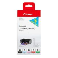 spausdintuvo canon kasetes - CANON CLI-8 BK/PC/PM/R/G Multi Pack | 0620B027 - 2 nuotrauka