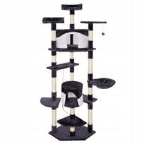 senukai.lt gultai - Kačių draskyklė Springos Multi-Level Cat House, 50 cm x 50 cm x 203 cm, balta sp./pilka sp. - 2 nuotrauka