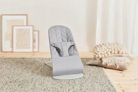 babybjorn bliss - Gultukas BabyBjörn Bliss Woven, pilkas - 3 nuotrauka