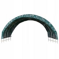 zalia pavesine - vidaXL Palapinė gyvuliams, žalia (Green), 3,7x3,7m, PVC - 2 nuotrauka
