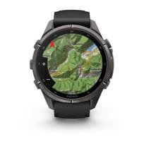 garmin fenix 43 - Garmin Fenix 9 Pro inReach 43 mm Carbon Gray DLC Titanium Black/Pebble Grey (pilkas) - 2 nuotrauka