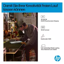 hp omnibook 5 16 - HP OmniBook X Flip 16-ar0153ng, Ryzen AI 5 340, 16 GB, 512 GB, 16", Touch, Silver (Sidabrinis) - 13 nuotrauka