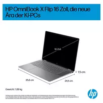 hp omnibook 5 16 - HP OmniBook X Flip 16-ar0153ng, Ryzen AI 5 340, 16 GB, 512 GB, 16", Touch, Silver (Sidabrinis) - 14 nuotrauka