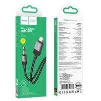 3.5 mm jack - Hoco UPA32A Lightning to 3.5 mm AUX kabelis 1m Juodas (Black) - 2 nuotrauka