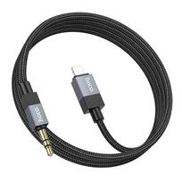 3.5 mm jack - Hoco UPA32A Lightning to 3.5 mm AUX kabelis 1m Juodas (Black) - 5 nuotrauka